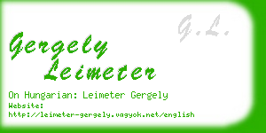 gergely leimeter business card